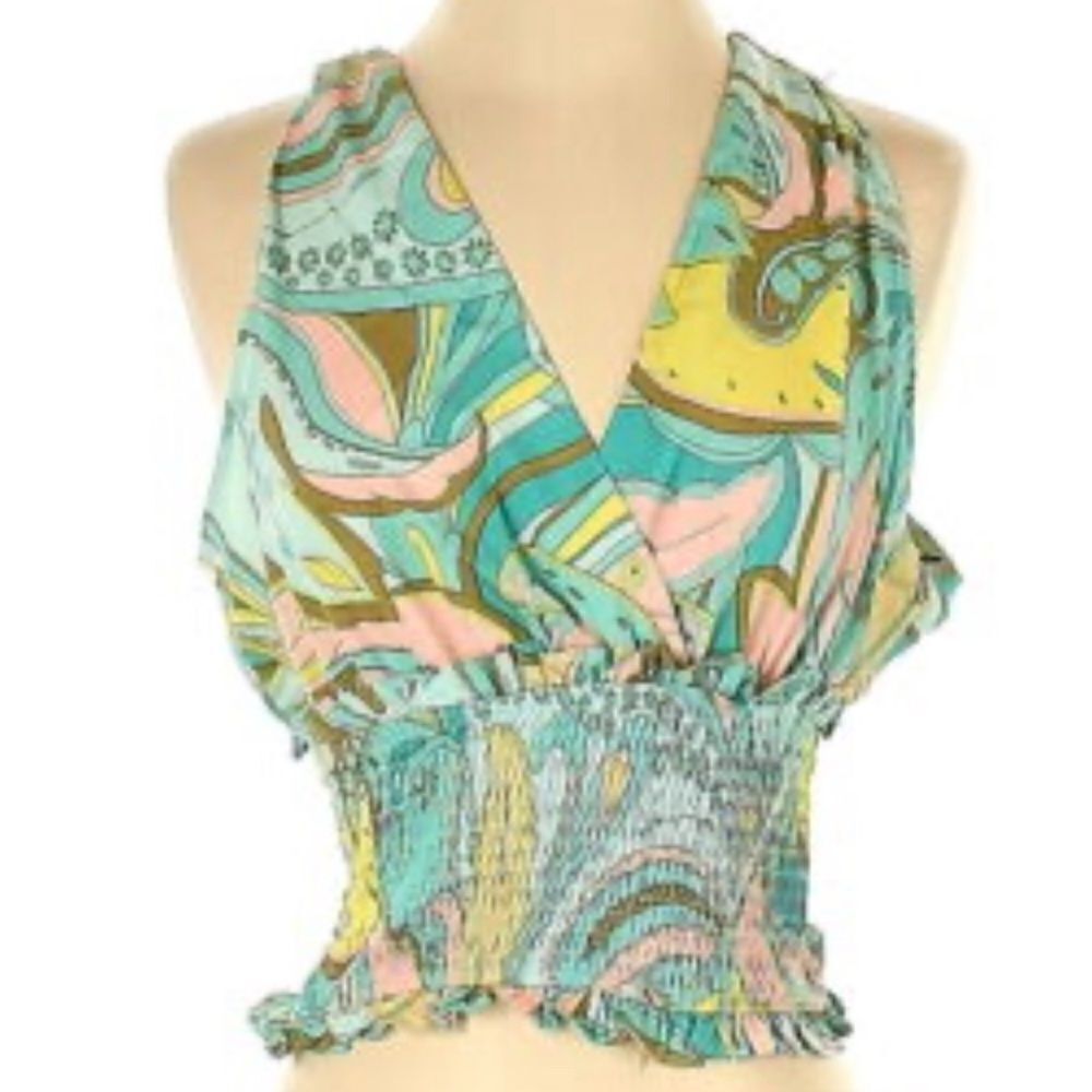 NWOT Milk and Honey Paisley Halter Large